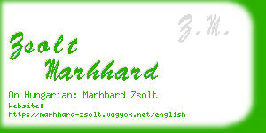 zsolt marhhard business card